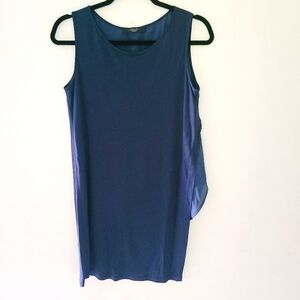 WEEKEND MAX MARA sleeveless navy 2 layers top